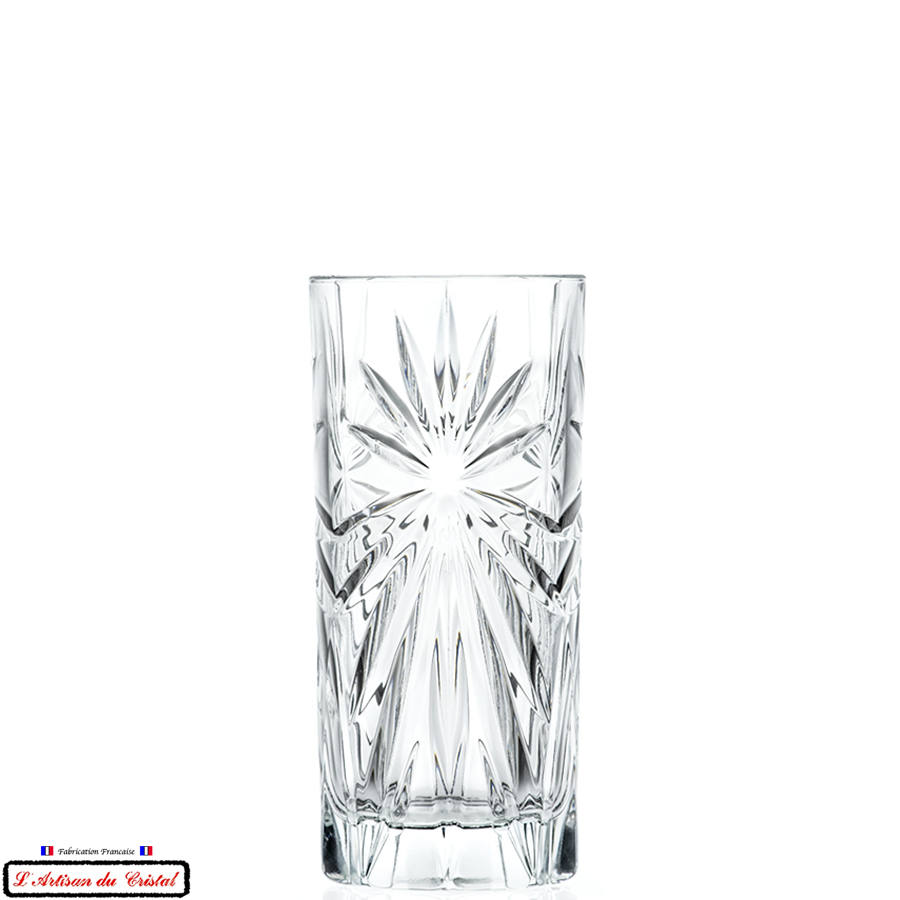 Sunbeam Service: 6 Long Drink Glasses in Crystal Maison Klein 54120 Baccarat France
