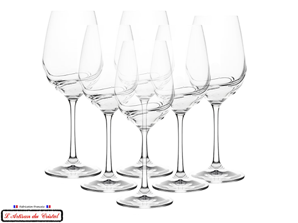 Service révolution, 6 verres à vin en cristal