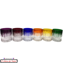Load image into Gallery viewer, Service Roemer Concorde 6 Couleurs Assorties : 6 Aperitif, Whisky and Water Glasses (28 cl) Maison Klein 54120 Baccarat France
