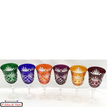 Load image into Gallery viewer, Service Roemer Romeo Couleurs Assorties : 6 Verres à Vin (17 cl) Maison Klein 54120 Baccarat France