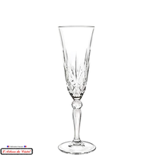 Load image into Gallery viewer, Service ROMEO : Crystal Champagne flutes Maison Klein 54120 Baccarat France
