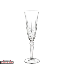 Load image into Gallery viewer, Service ROMEO : Crystal Champagne flutes Maison Klein 54120 Baccarat France