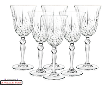 Load image into Gallery viewer, ROMEO Service: Crystal Wine Glasses (21 cl) Maison Klein 54120 Baccarat France
