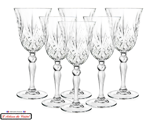 Service ROMEO : Verres à Vin en Cristal (21 cl) Maison Klein 54120 Baccarat France