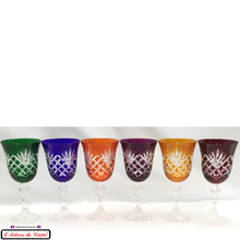 Load image into Gallery viewer, Service Roemer Romeo Couleurs Assorties : 6 Verres à Vin (17 cl) Maison Klein 54120 Baccarat France
