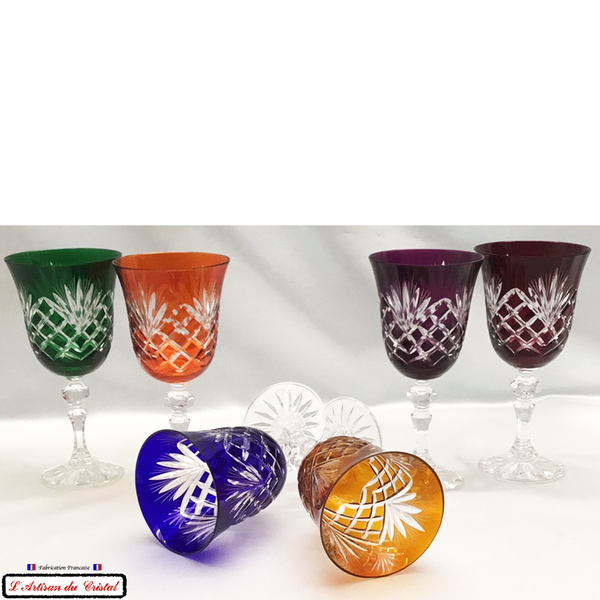 Service Roemer Romeo Couleurs Assorties : 6 Verres à Vin (17 cl) Maison Klein 54120 Baccarat France