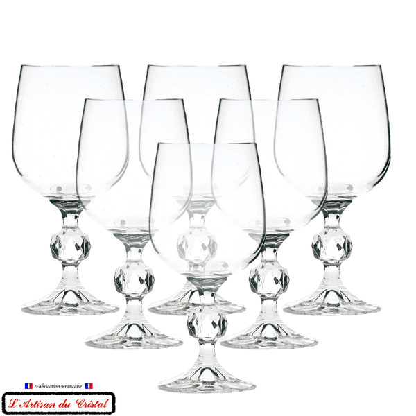 Service San Remo verres à vin contenance 19 cl ou 23 cl détail taille jambe 