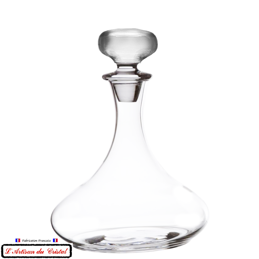 Traditional Service: Crystal Wine Decanter with Stopper Maison Klein 54120 Baccarat France