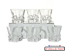 Load image into Gallery viewer, Glacier Service 6 Crystal Whisky Glasses (28 cl) Maison Klein 54120 Baccarat France