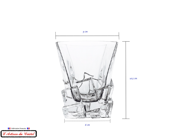 Glacier Service 6 Crystal Whisky Glasses (28 cl) Maison Klein 54120 Baccarat France