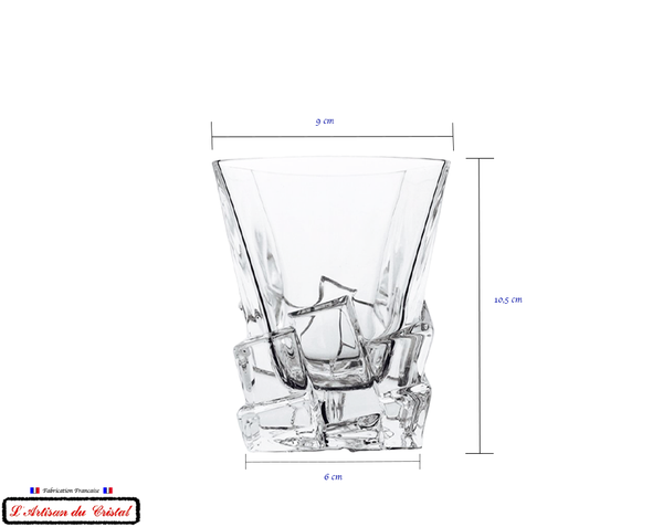 Service Glacier 6 verres à Whisky en Cristal (28 cl) Maison Klein 54120 Baccarat France