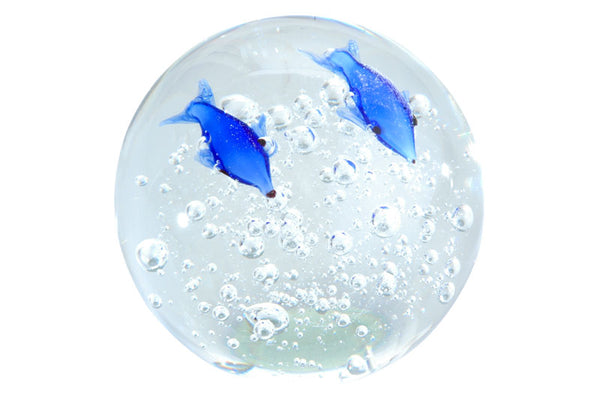 Sulfure en cristal moyen modèle. Motif poissons