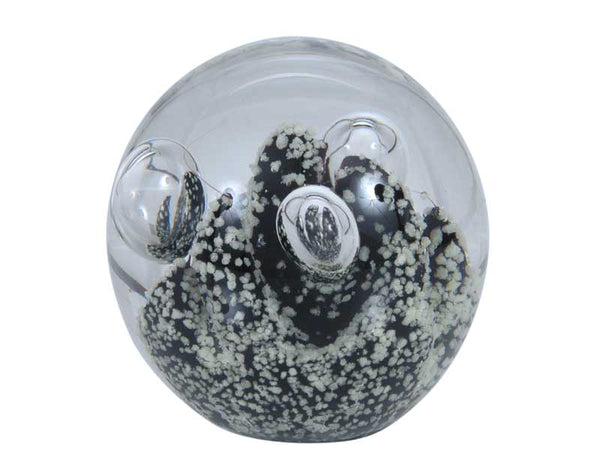 Sulfure en cristal petit modèle. Une base noire et blanche, donne à cet objet de décoration un caractère unique