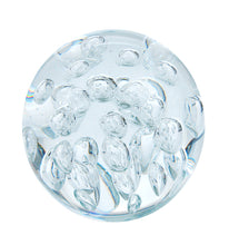 Load image into Gallery viewer, Sulfure en cristal grand model. La pureté du cristal blanc, avec pour simple décor, des bulles d&#39;air. Un style aérien pour donner une note de légèreté à votre intérieur
