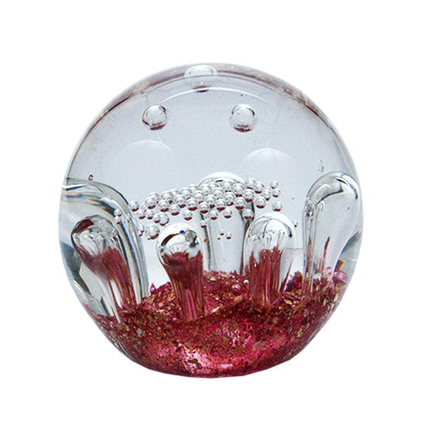 Sulfure en cristal. Un mélange de rosé et de doré pour donner un caractère unique à cet objet de décoration