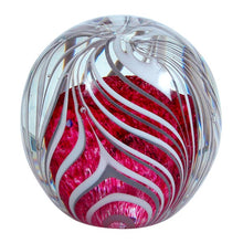 Charger l&#39;image dans la galerie, Sulfure en cristal. Rayure blanche sur une base rose
