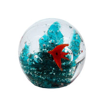 Load image into Gallery viewer, Sulfure en cristal petit modèle. Motif récif de corail et poisson