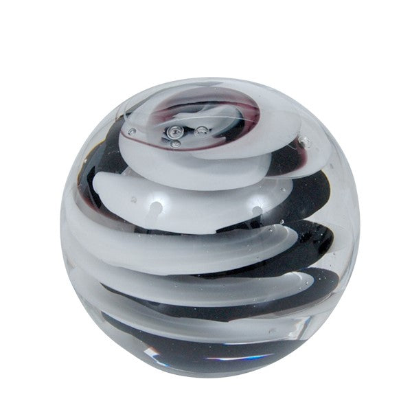 Sulfure moyen modèle en cristal. Spirale noir et blanche 