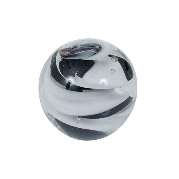 Sulfure petit modèle en cristal. Spirale noir et blanche 