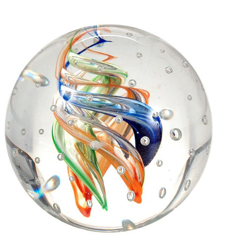 Sulfure en cristal moyen modèle. Spirale multicolore