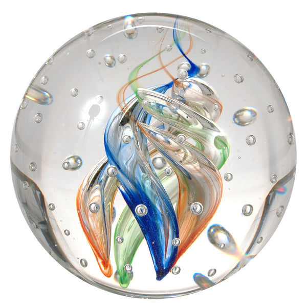 Sulfure en cristal petit modèle. Spirale multicolore
