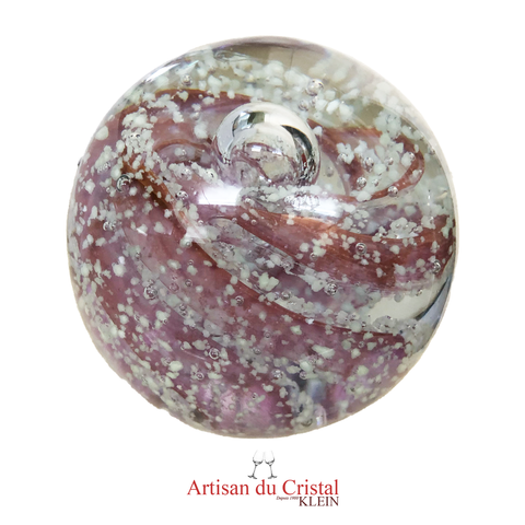 Sulfure Presse Papier en Cristal : Spirale Romantique