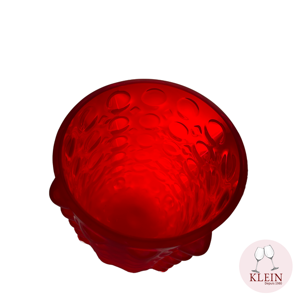 Vase pineapple collection "Le Rouge et Le Noir" vue du dessus
