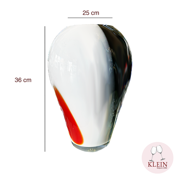 Nouveauté vase collection "le rouge et le noir" vase géant rouge noir et blanc dimmensions