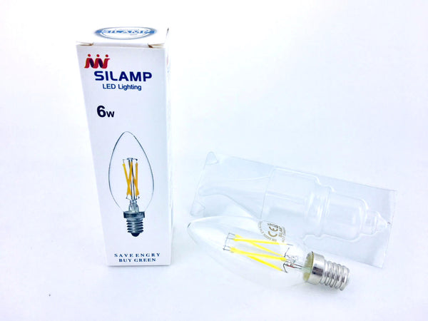 Pack of 6 special crystal Led bulbs: cold white light.