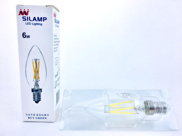 Pack of 6 special crystal Led bulbs: cold white light.