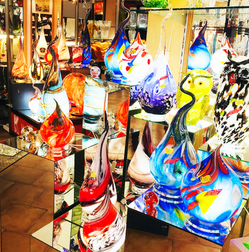 Blown crystal lamps